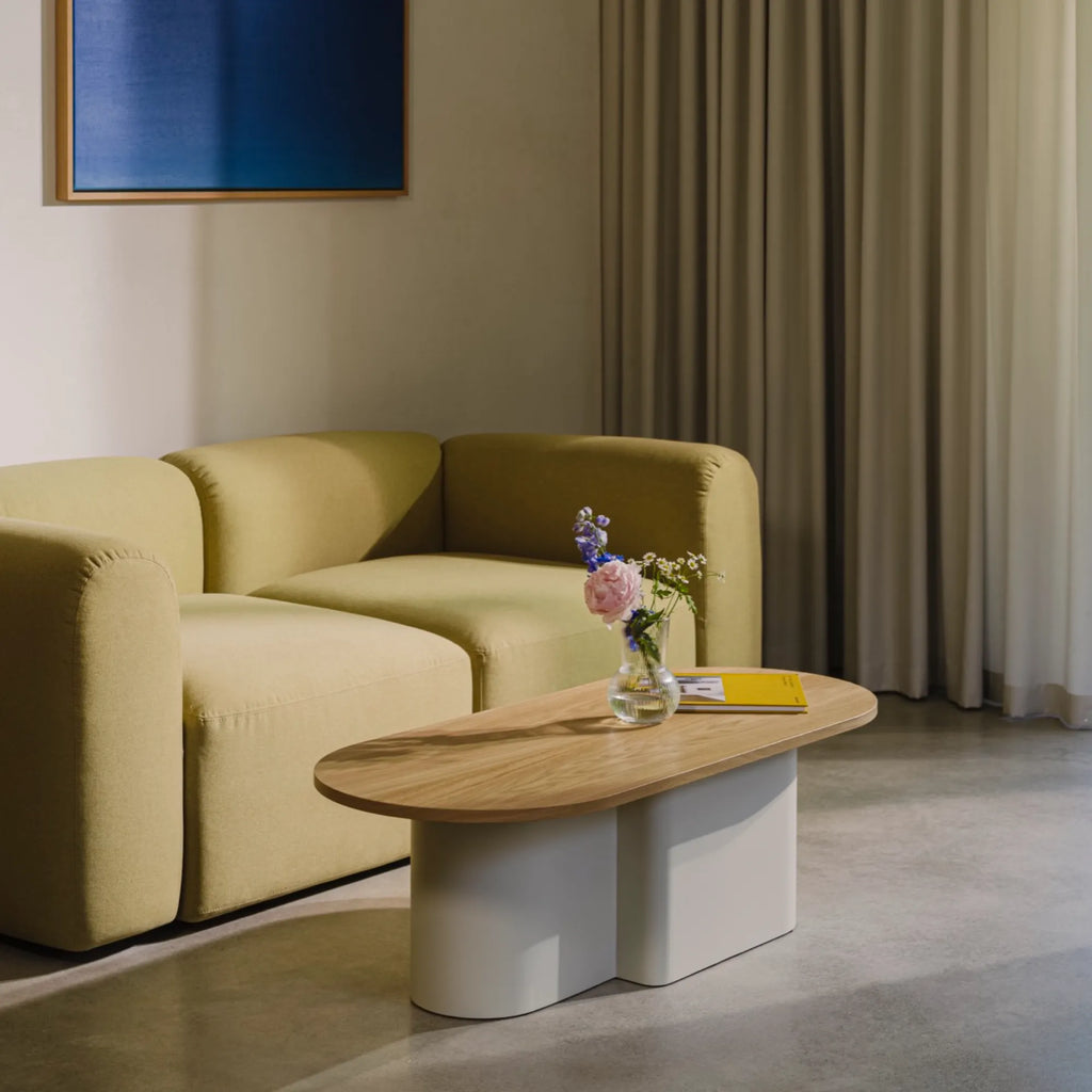  Looi Coffee Table with clean lines and open shelf for display