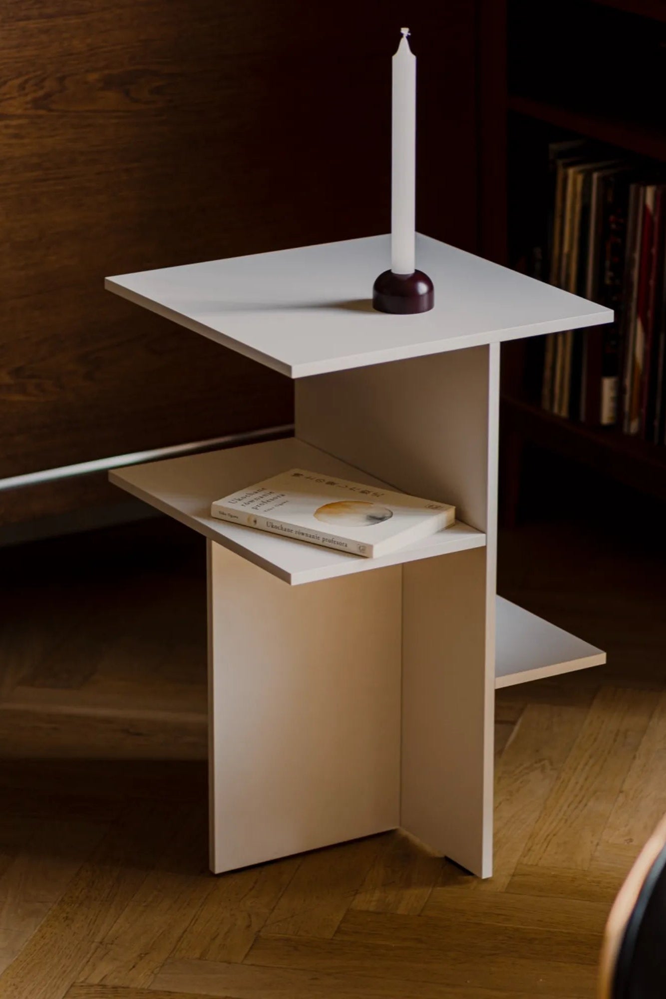 Atik Bedside Table in white oak with elegant and timeless appeal