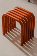  Nokk Stool with Backrest and White Cushioned Seat 