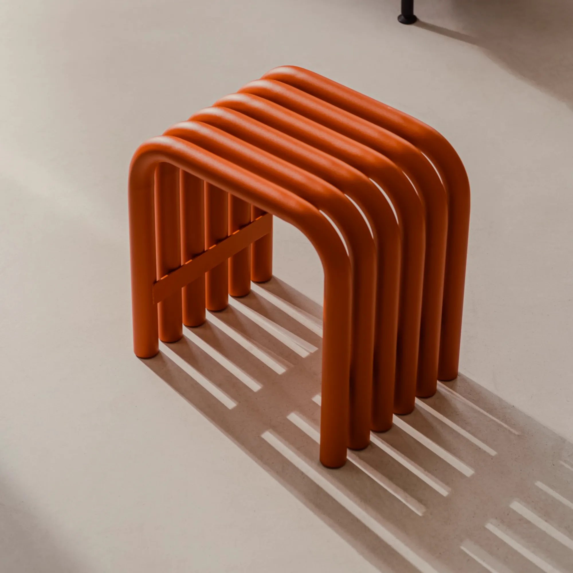  Nokk Stool with Backrest and White Cushioned Seat 
