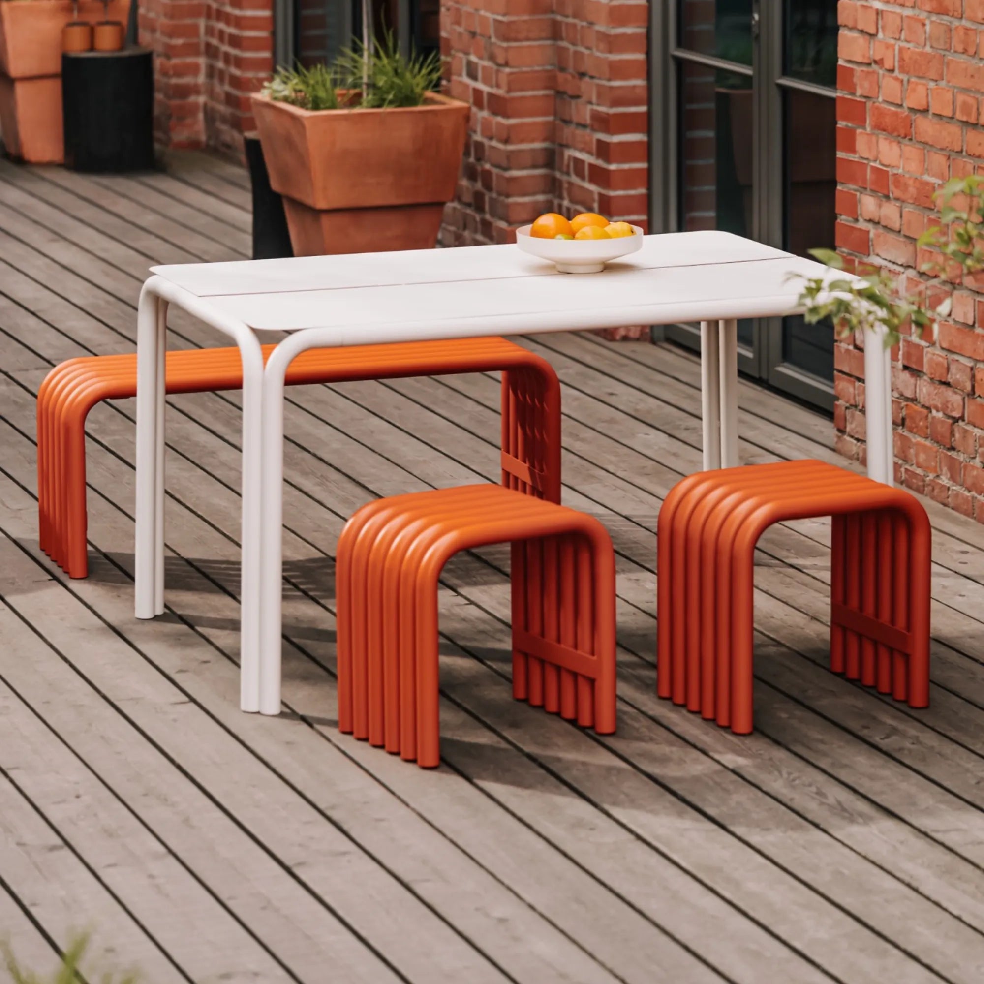  Angular view of Nokk Stool, highlighting its versatile and stylish appearance