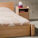 Toopt Bedside Table with White Marble Top and Gold Metal Frame