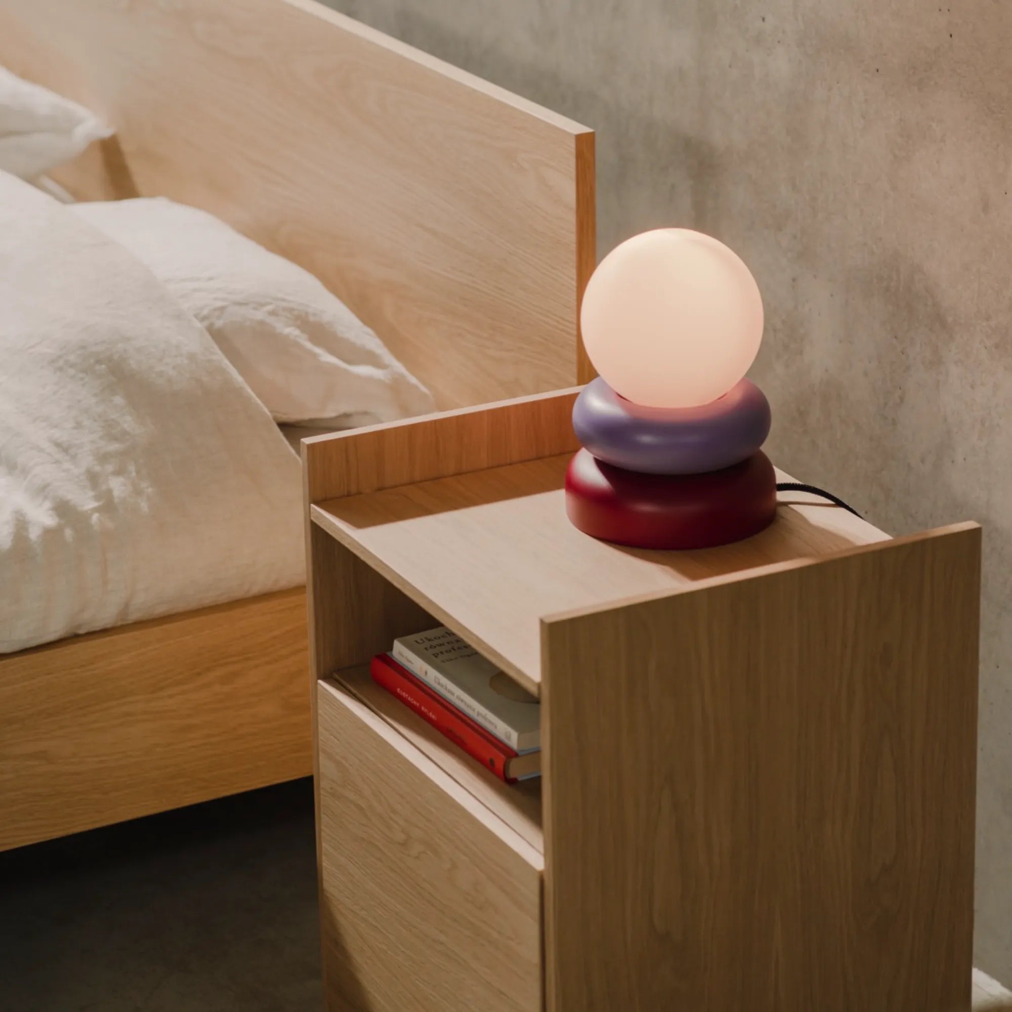 Toopt Bedside Table in modern white finish with spacious drawer and storage shelf for bedroom decor and organization