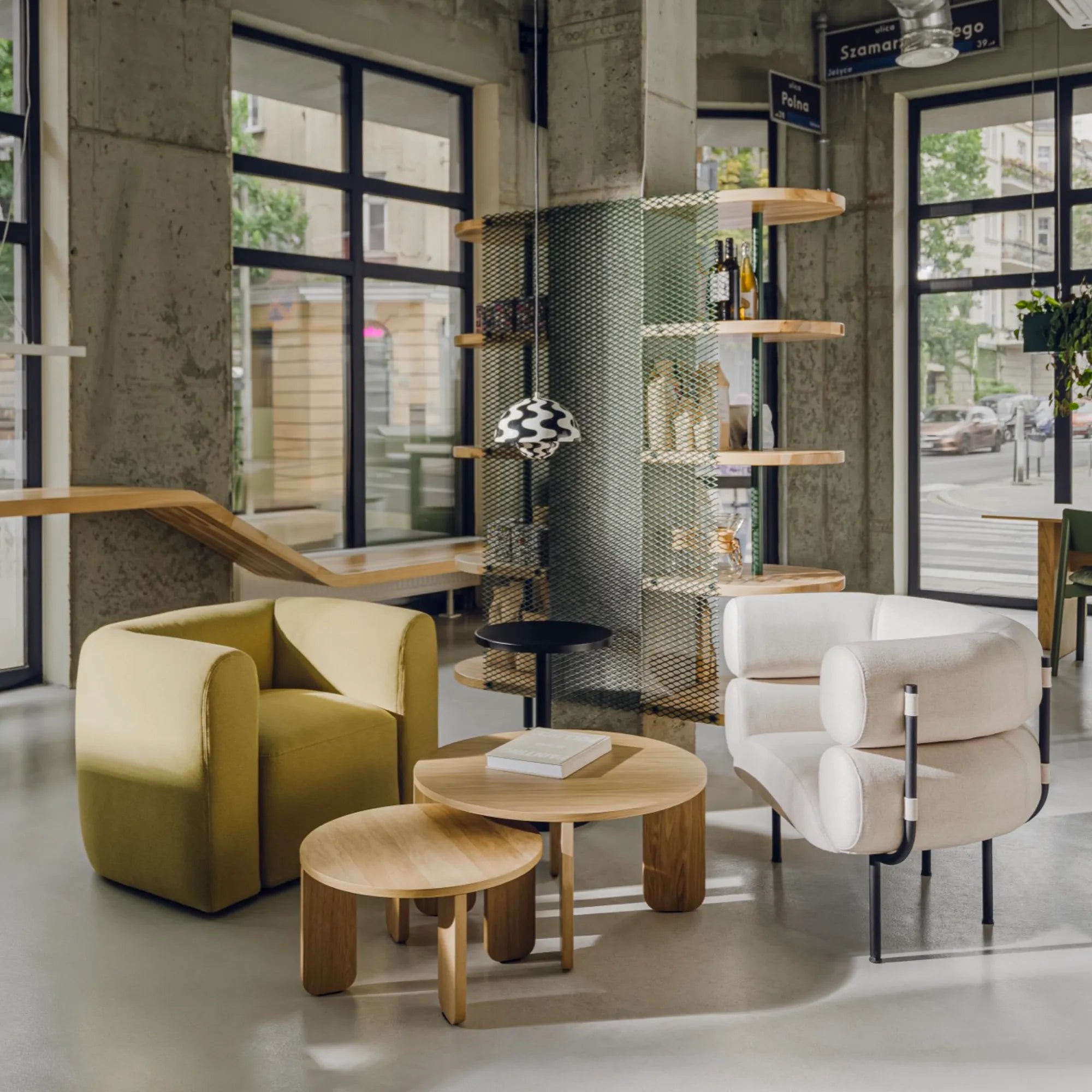  Flom Armchair's sturdy metal frame and plush cushioning for ultimate comfort