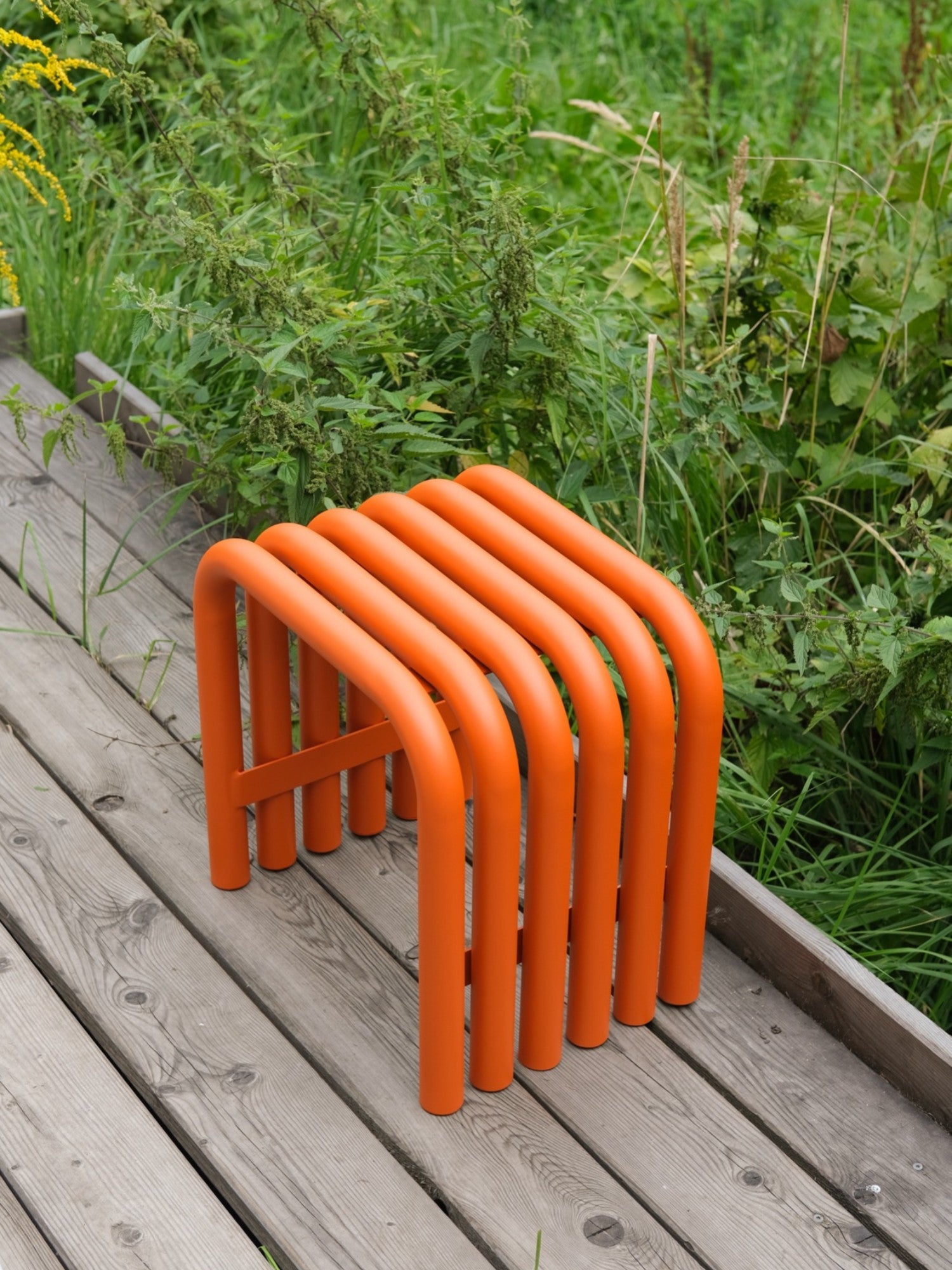 Nokk Indoor Outdoor Steel Stool and Side Table by noo.ma