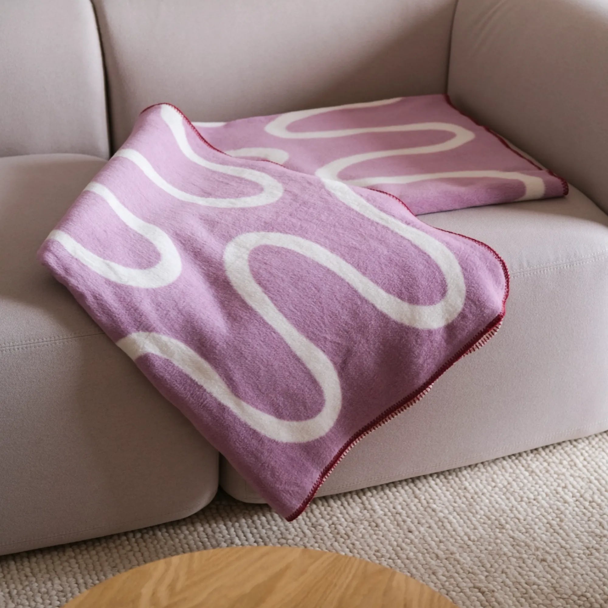 Close-up of Swirl Throw Blanket's intricate swirl design