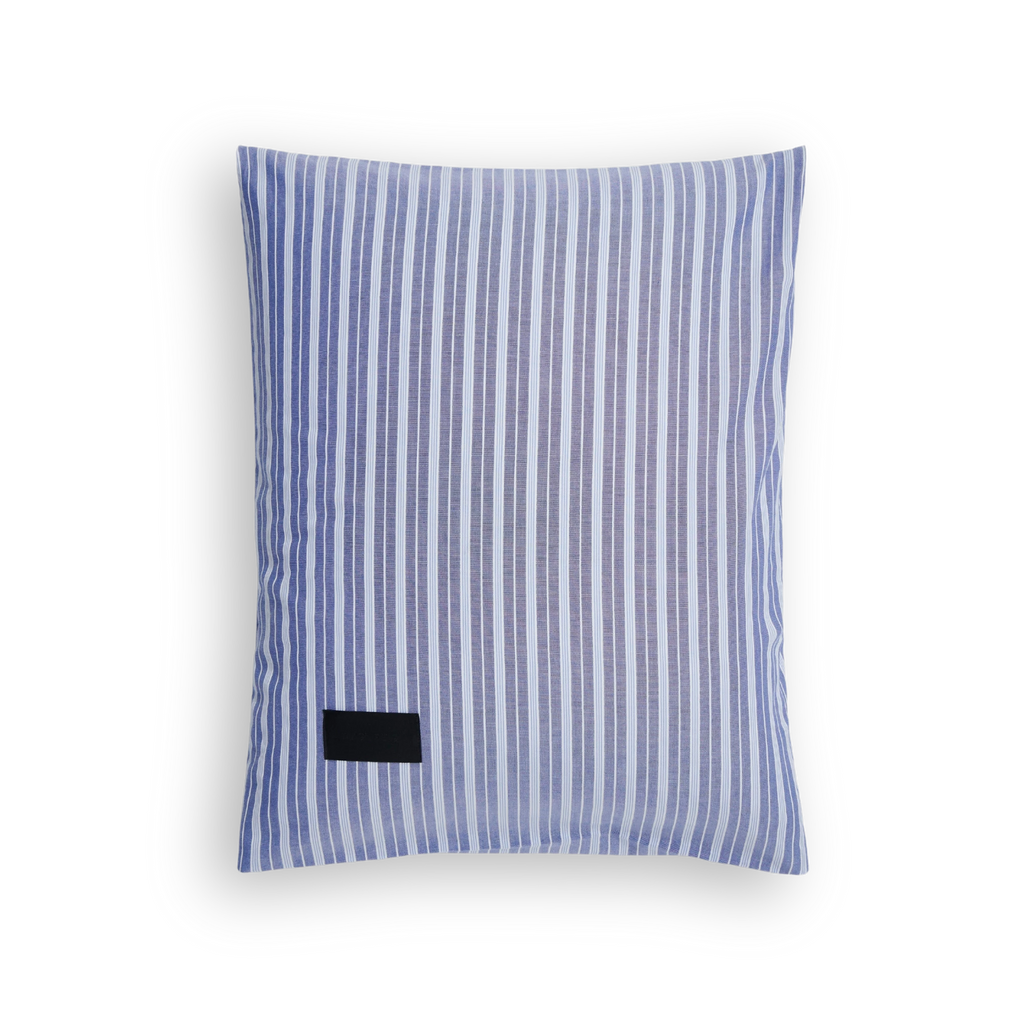 Wall Street Pillow Case - Stripe Medium Blue - THAT COOL LIVING