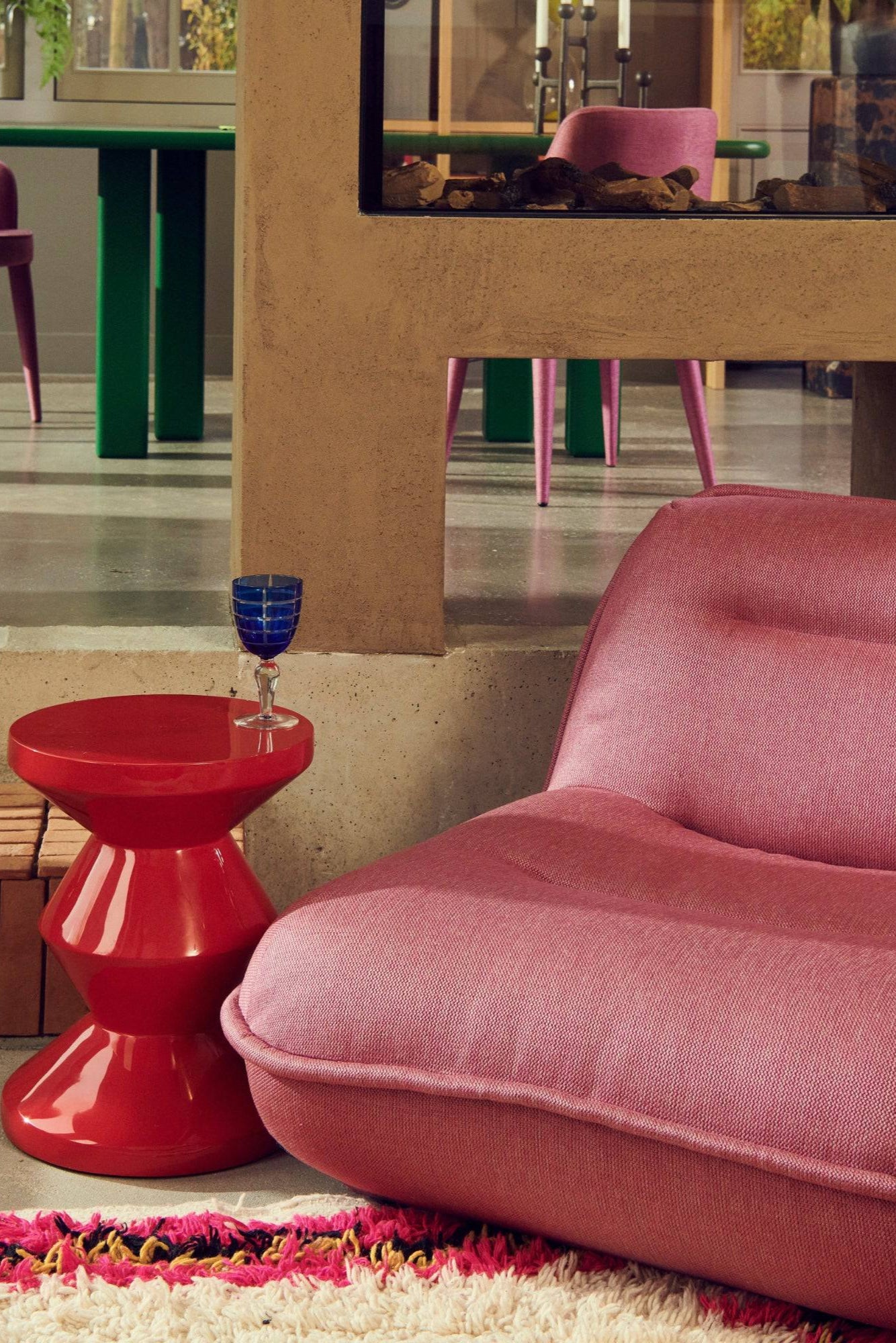 Puff Lounge Chair - Berry - THAT COOL LIVING