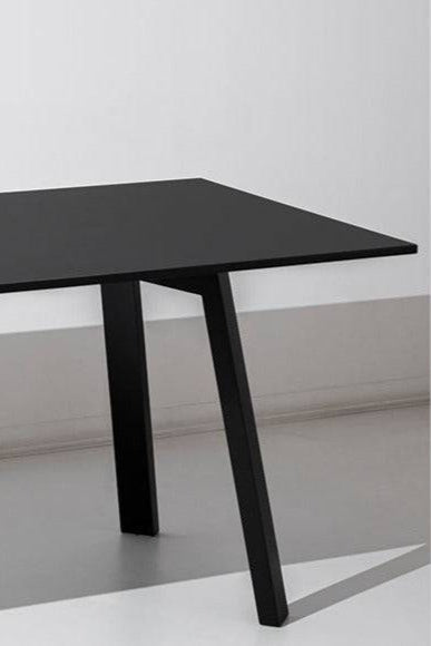Flat Dining Table - Black - Rectangle by Porventura - THAT COOL LIVING