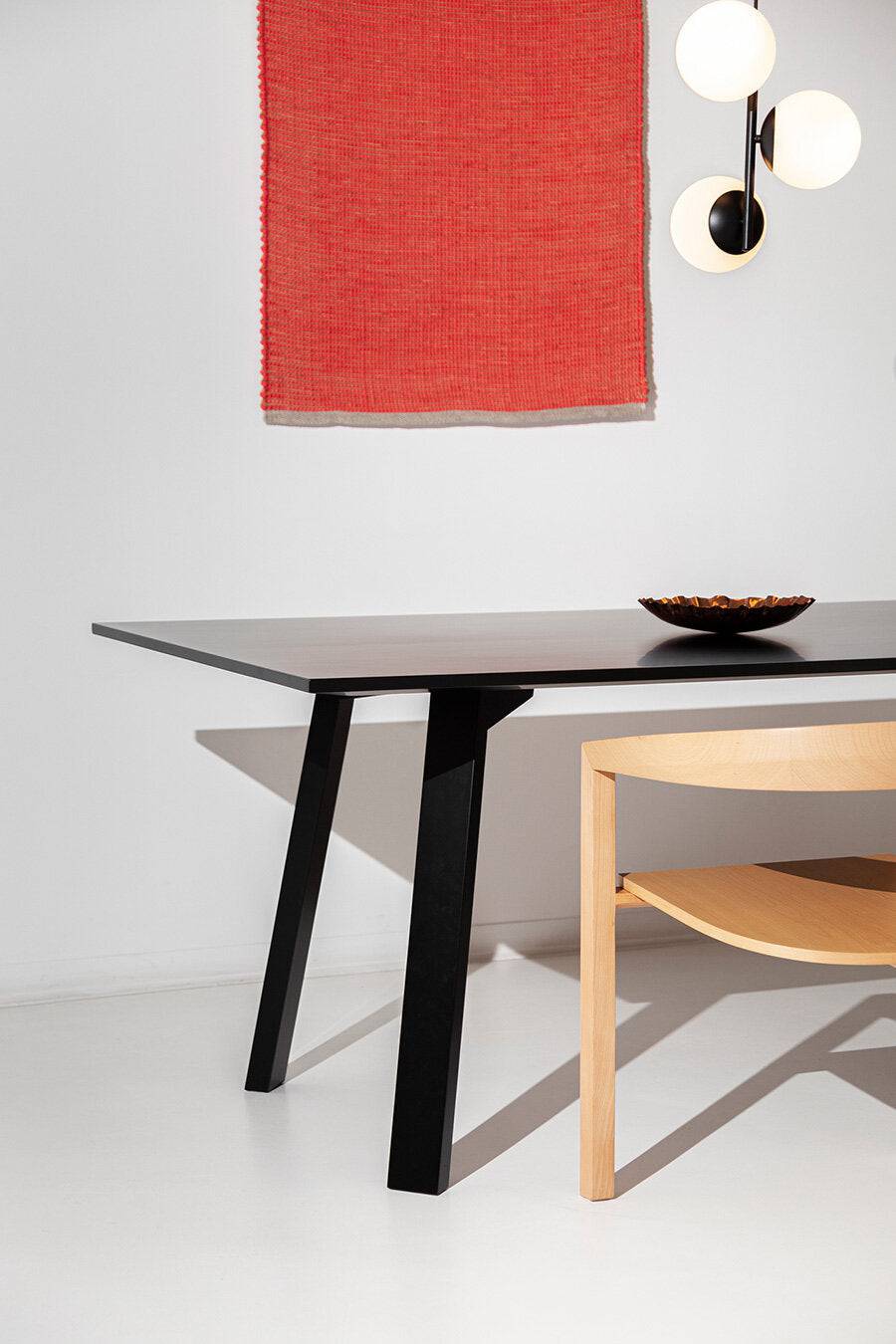 Flat Dining Table - Black - Rectangle - THAT COOL LIVING