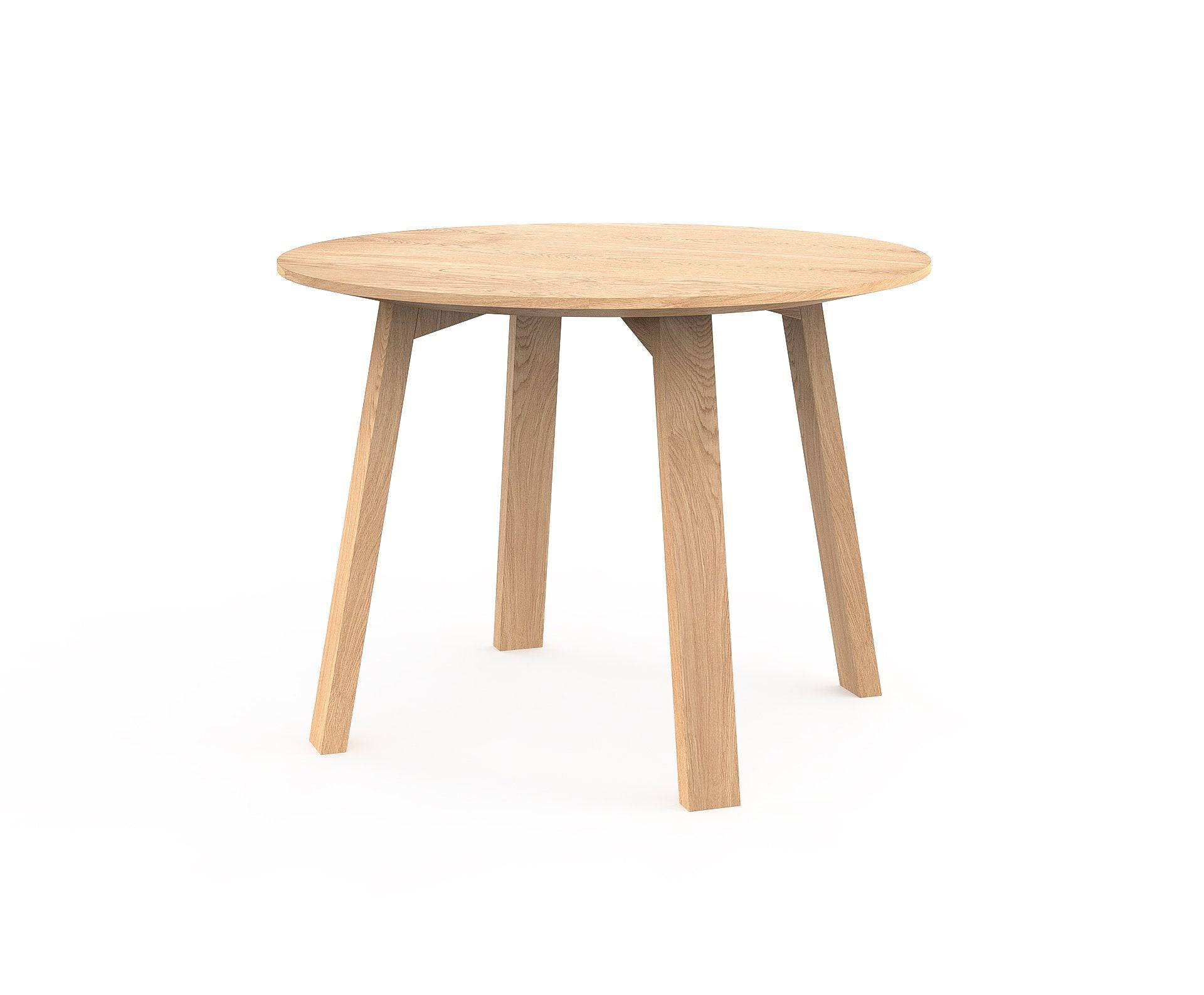 Flat Dining Table - Oak - Round