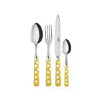 White Dots Cutlery Set - High Quality Silverware - THAT COOL LIVING