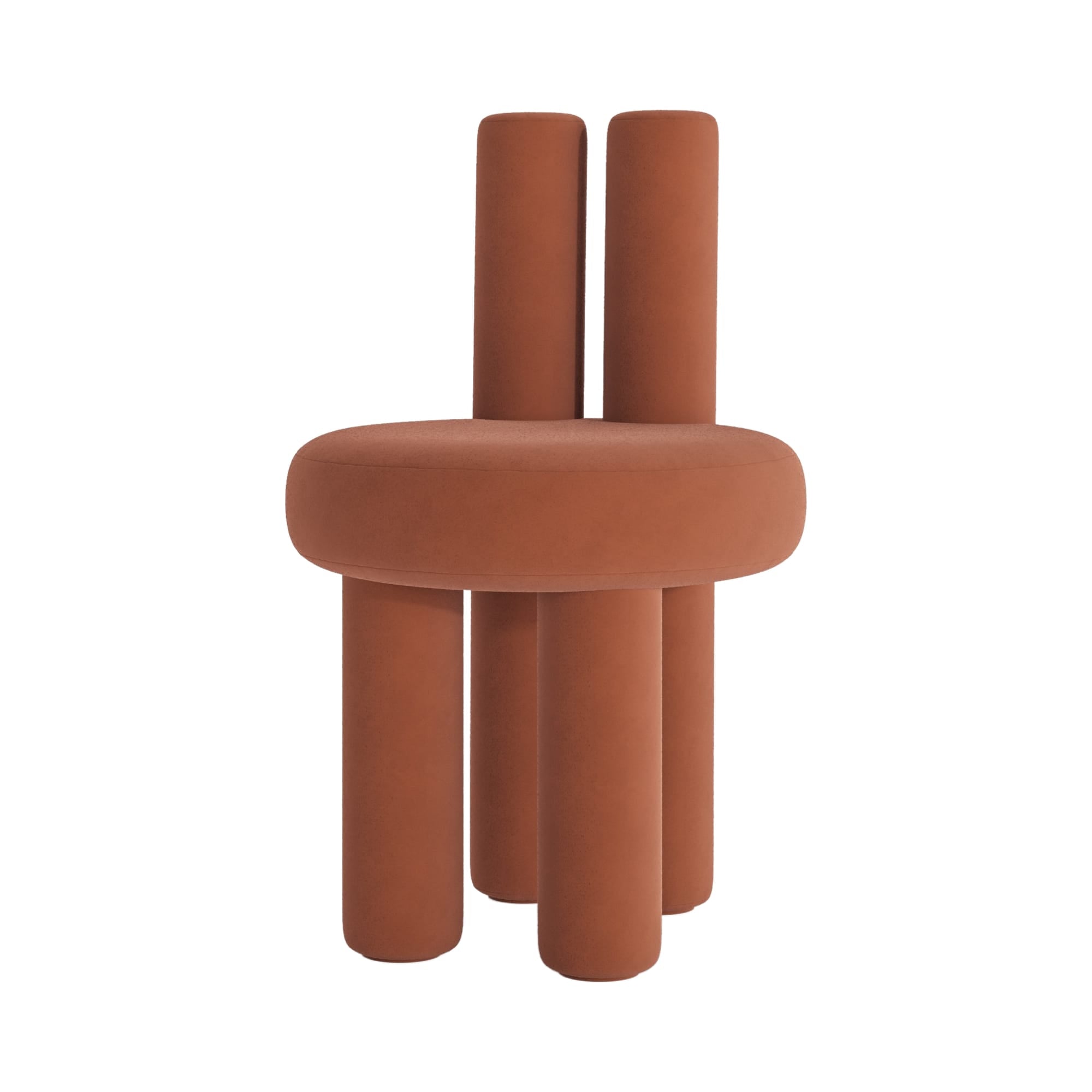 Classic and timeless brown leather Salvador Chair with tufted backrest