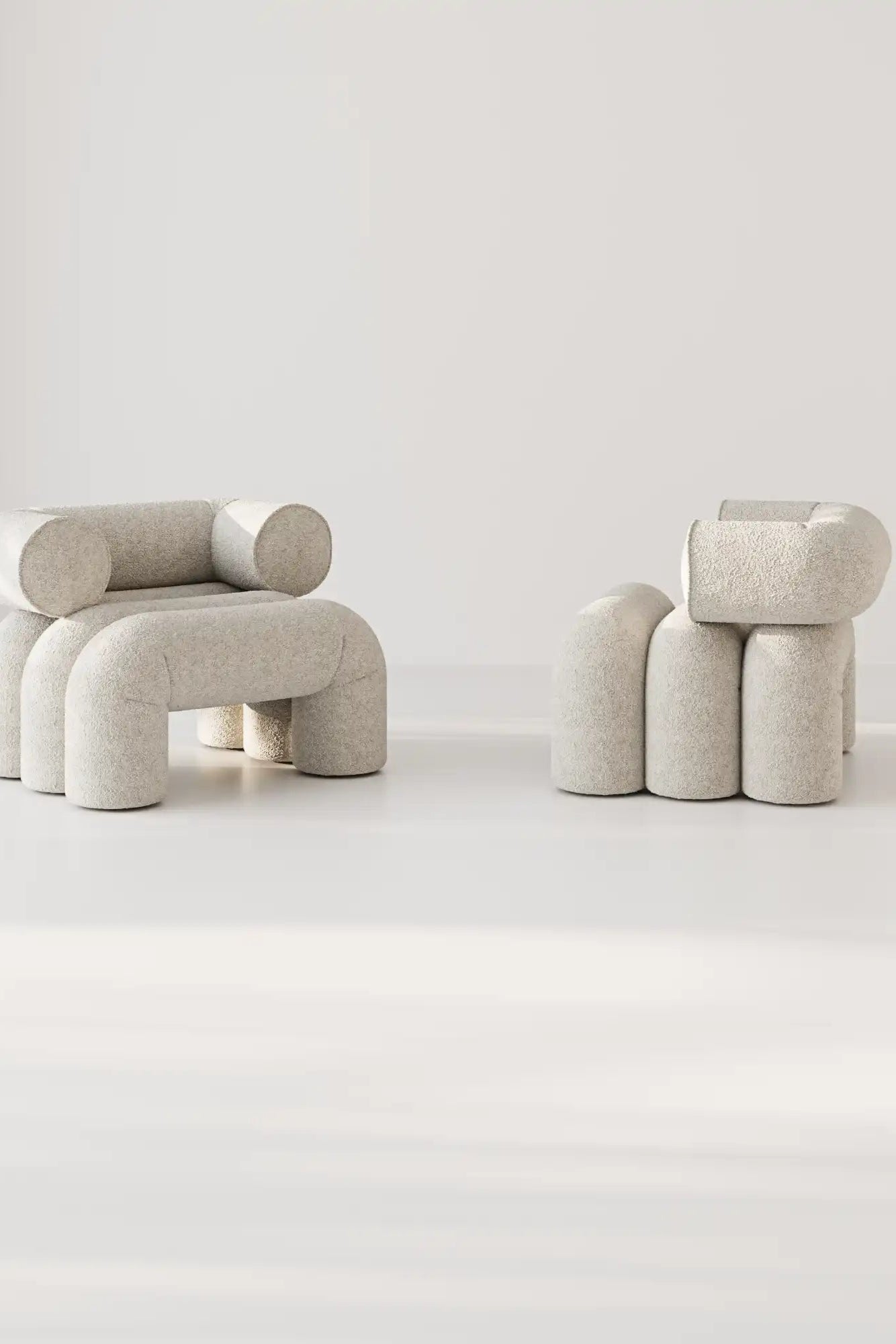 Aurora Lounge Chair in beige, elegant and stylish addition to any space