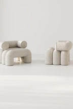 Aurora Lounge Chair in beige, elegant and stylish addition to any space