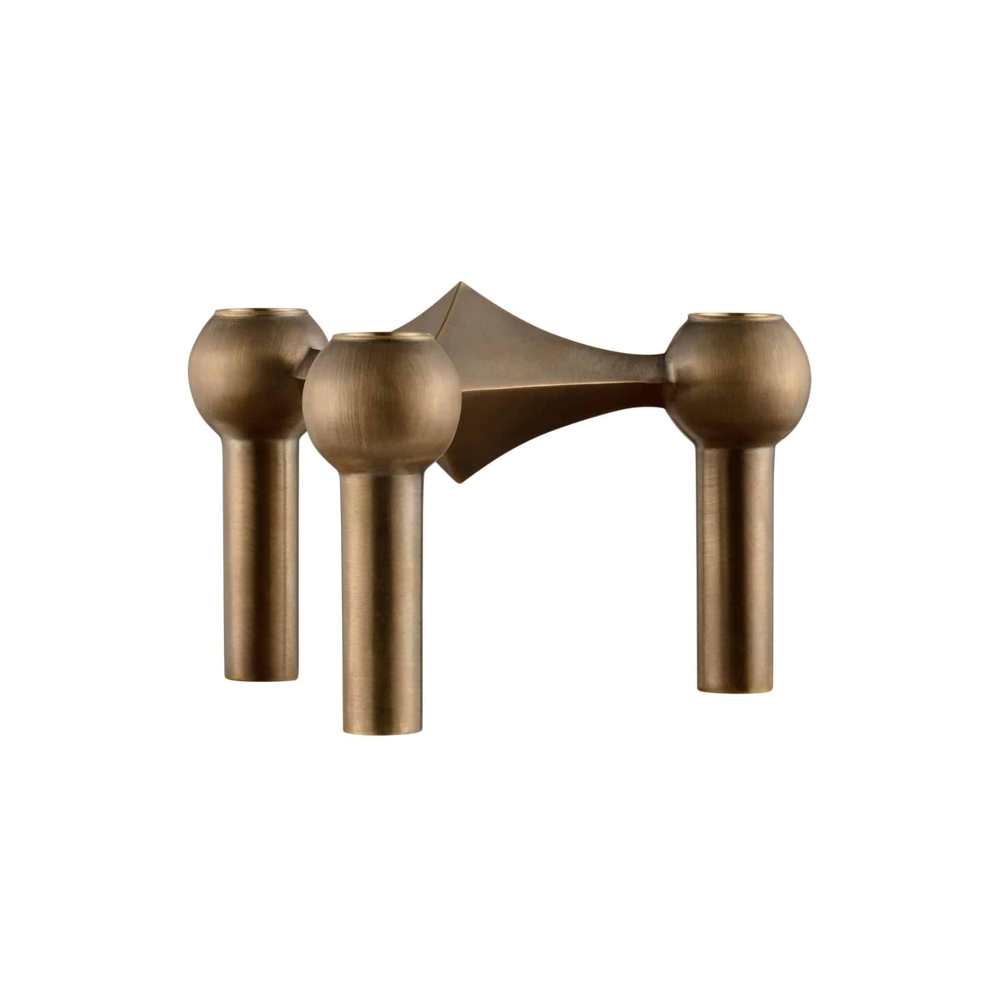 Modular Candle Holder - Bronzed Brass