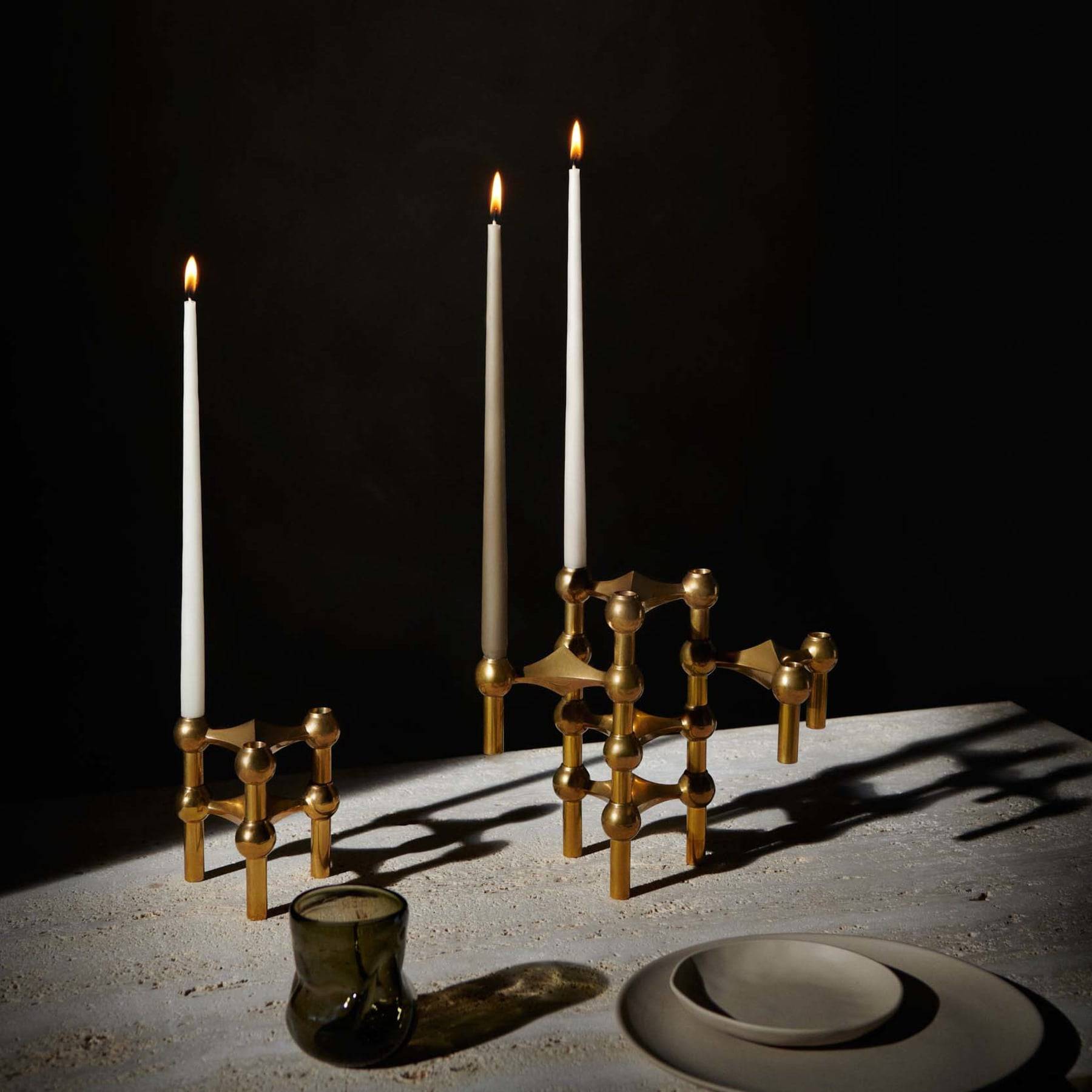 Modular Candle Holder - Solid Brass