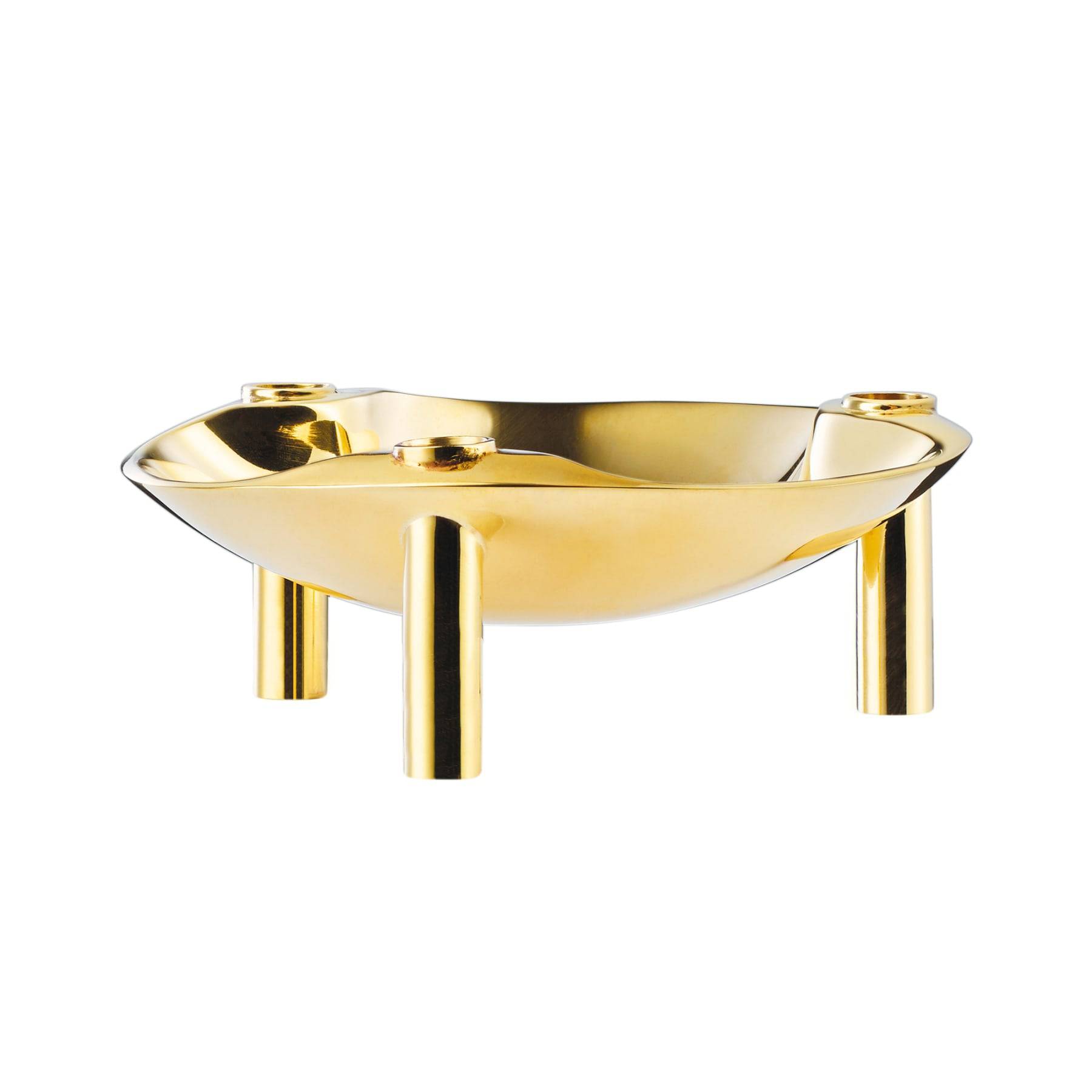 Candle Holder Bowl - Solid Brass