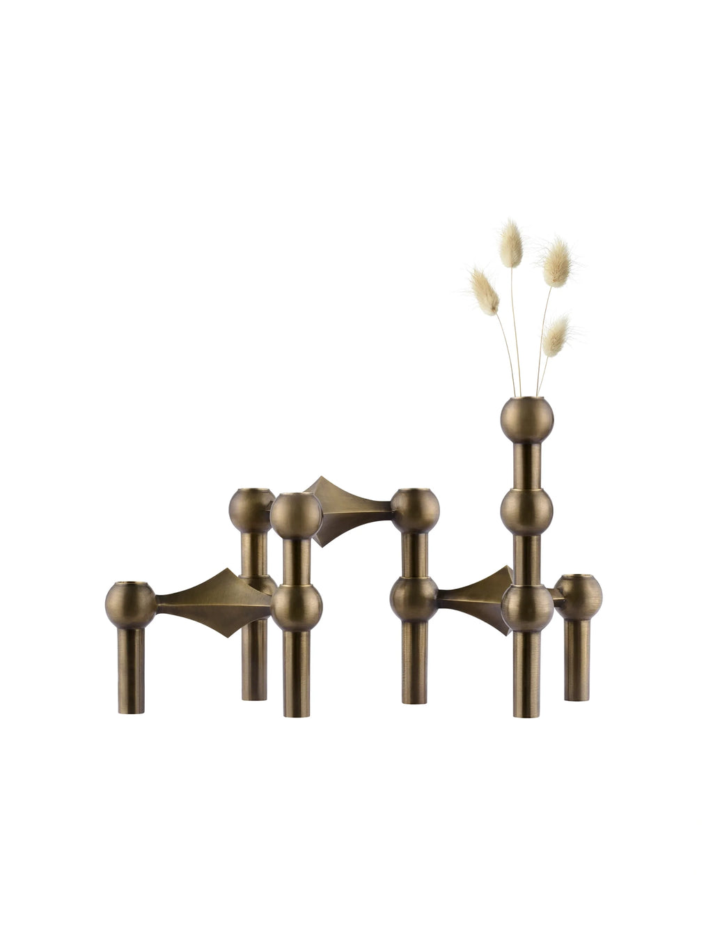 Modular Candle Holder - Bronzed Brass - Configuration 1