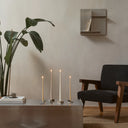 Large taper candles in white and ivory for elegant home decor