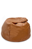 Brown bean bag chair on a white background