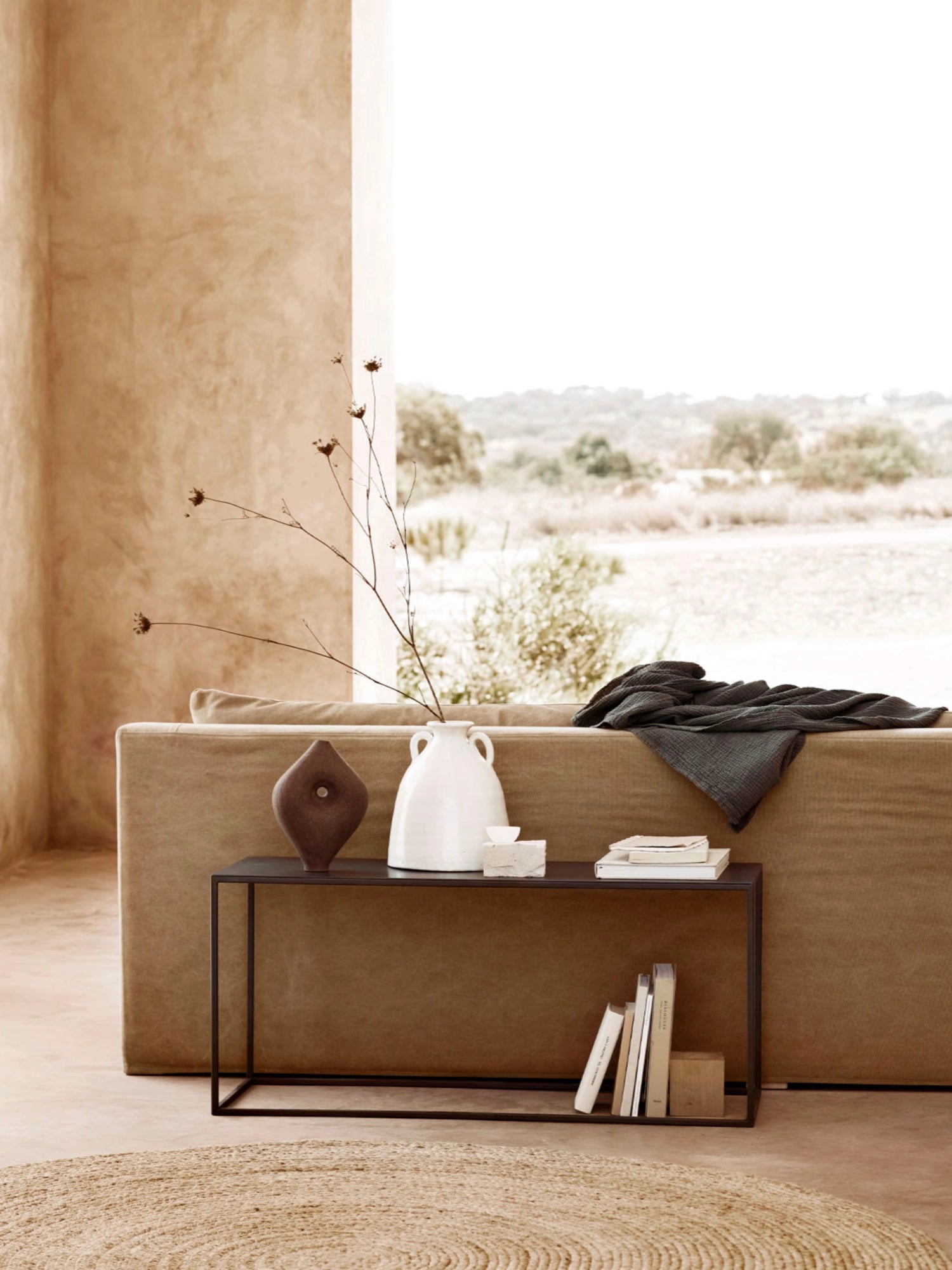 Metal Low Console Table