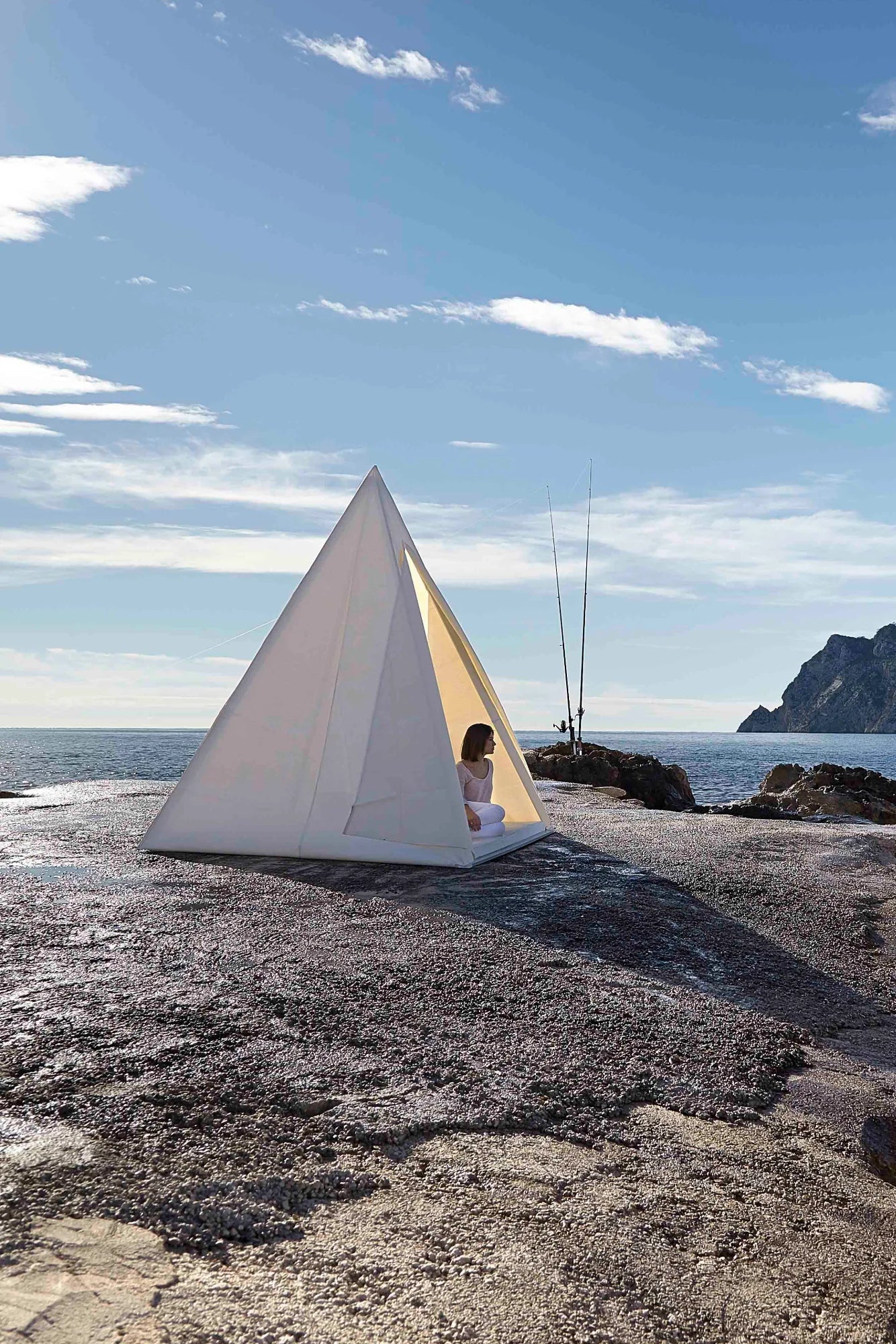 minimalist tent Tipi Outdoor Wigwam, Modern Teepee Daybed by Gandia Blasco