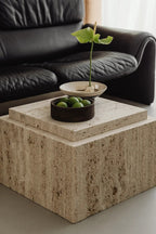  Elegant Bari Coffee Table in dark walnut finish with sleek design 