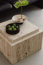 Rectangular Bari Coffee Table with stylish chrome legs