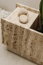 Lido Flower Stand in antique bronze finish with ornate detailing and leaf motifs