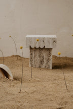 Timeless Oro Side Table with square glass top and gold-plated frame