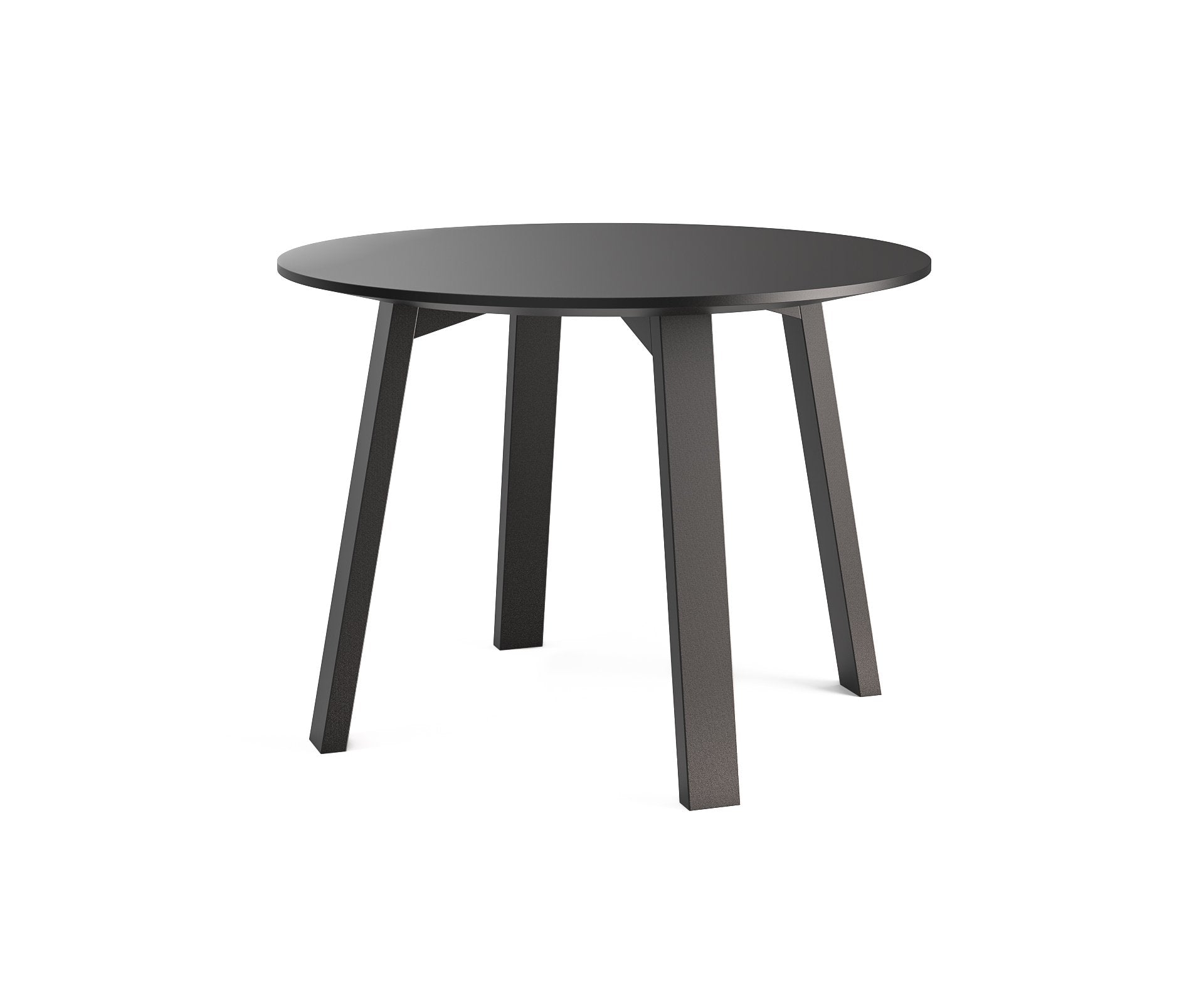 Flat Dining Table - Black - Round - THAT COOL LIVING